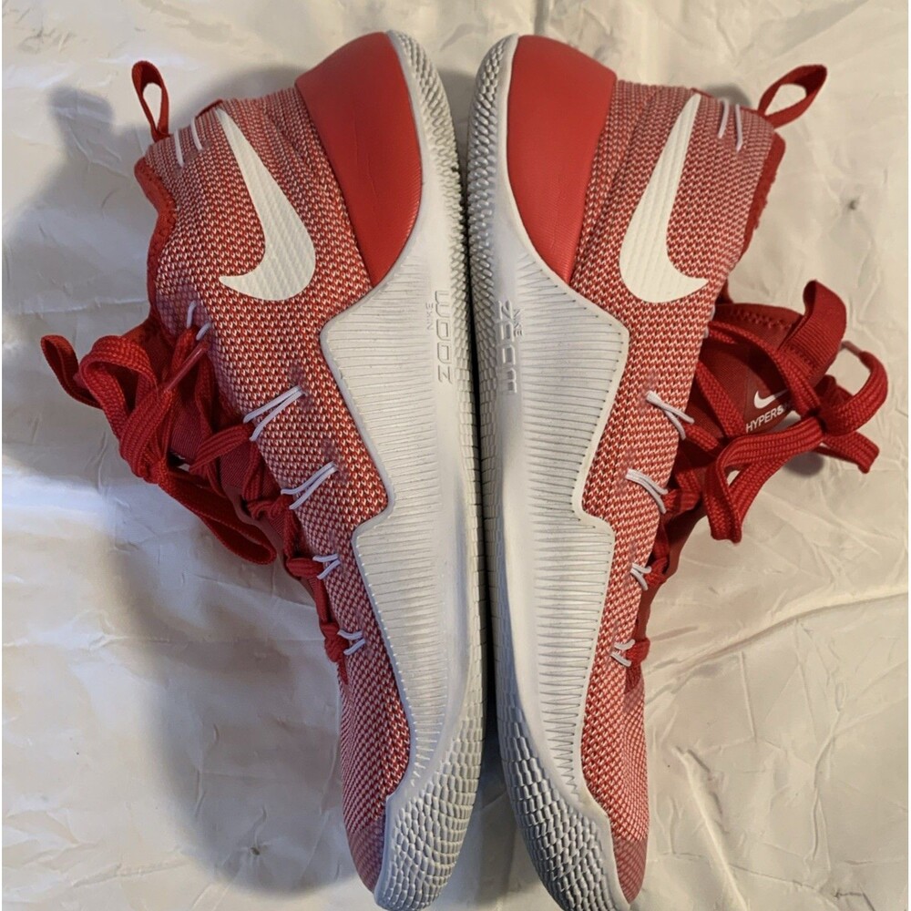 Nike Zoom Hypershift Basketball Shoes Sneakers Mens 8 Red White 844397-610